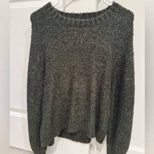Bella Dahl Army Green Crew Neck Cozy Sweater - Size Medium